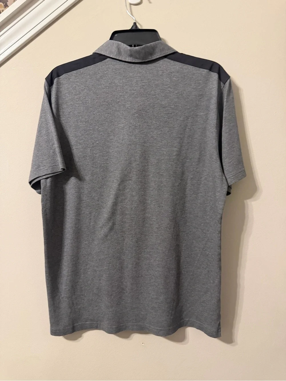 Michael Kors Gray Polo with Black Shoulder Stripe
